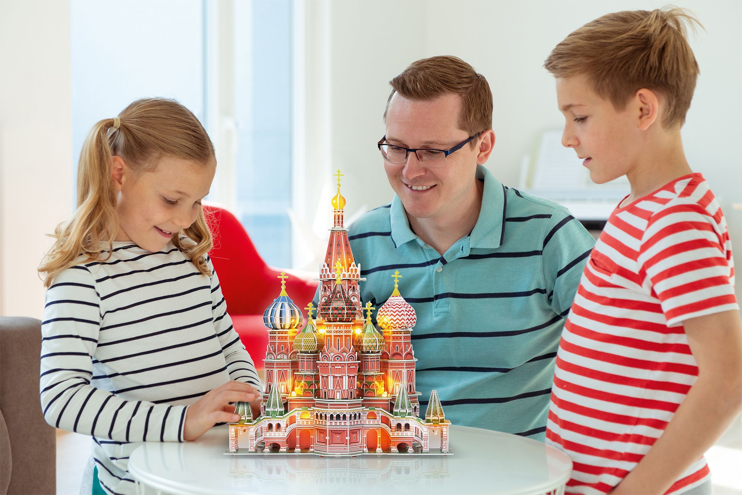 puzzle 3D Plaza Roja de Moscú con LED