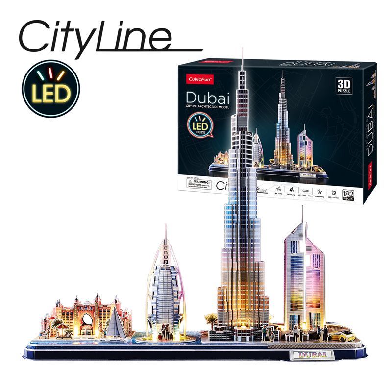 Puzzle 3D Dubai LED