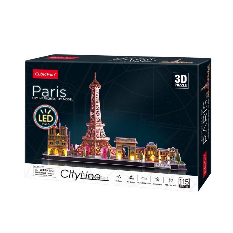 Puzzle 3D París con LED