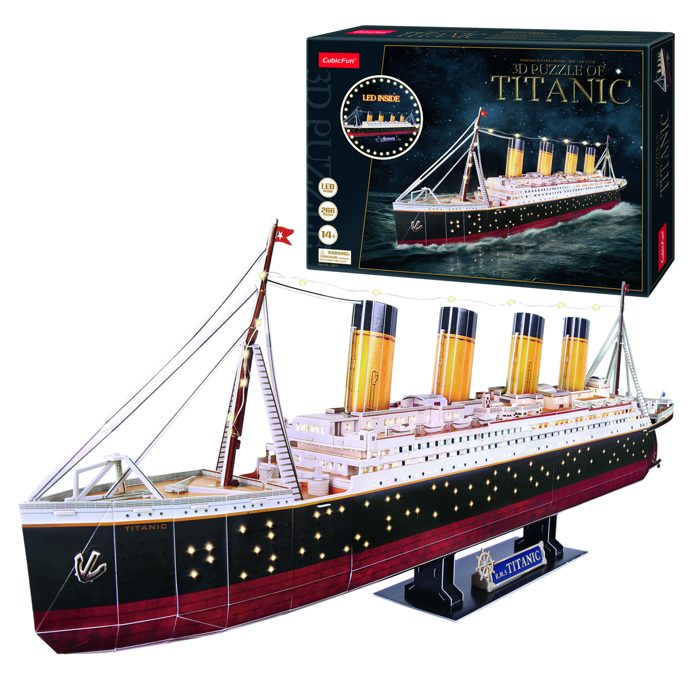 Puzzle 3D Titanic con luces LED